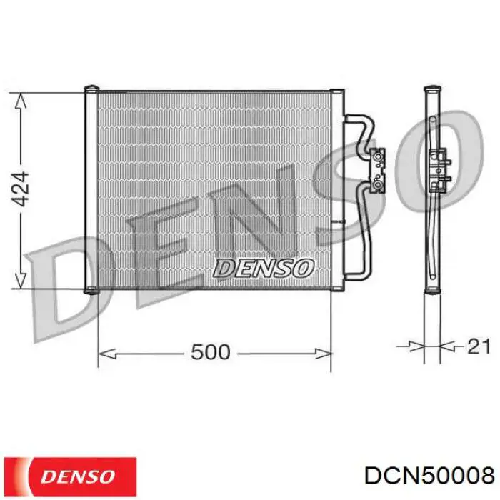 Купити DCN50008 Denso Радіатор системи охолодження кондиціонера