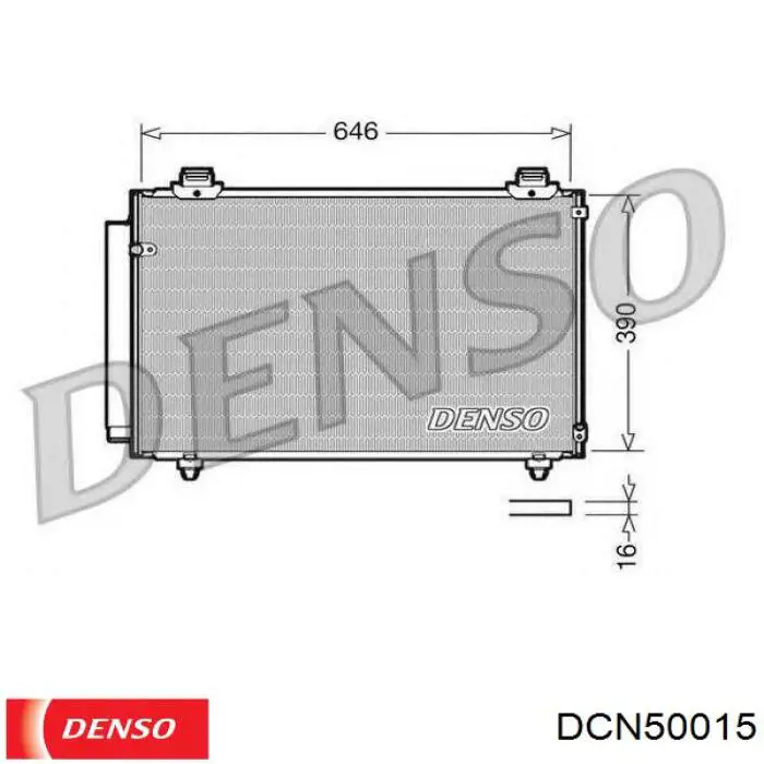 Купити DCN50015 Denso Радіатор системи охолодження кондиціонера