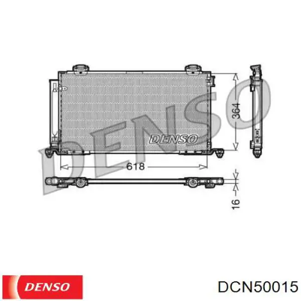 DCN50015 Denso радіатор кондиціонера
