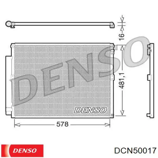 DCN50017 Denso радіатор кондиціонера