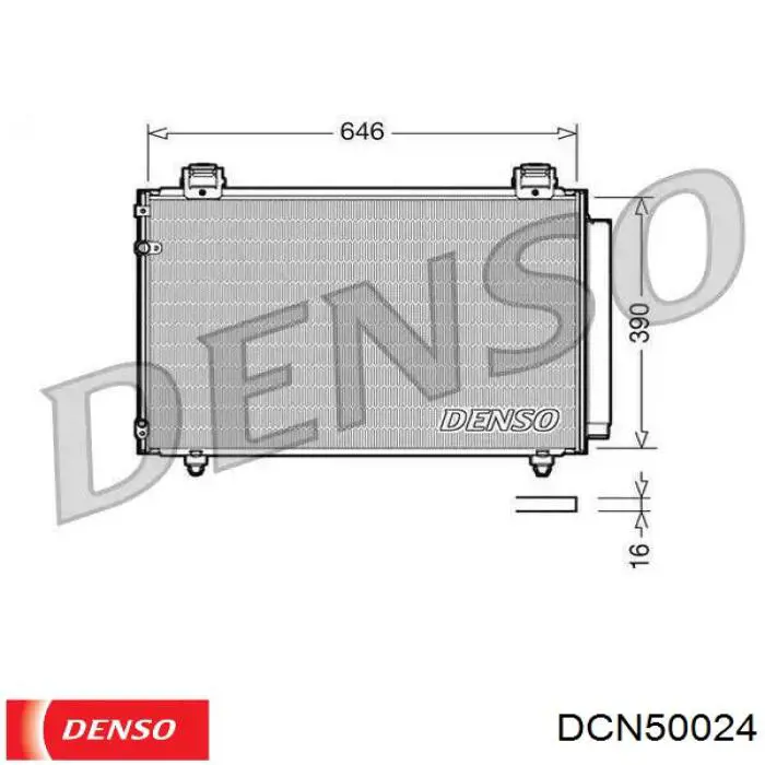 Купити DCN50024 Denso Радіатор системи охолодження кондиціонера