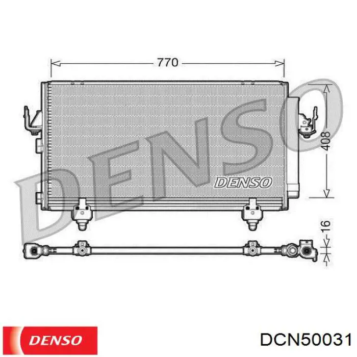 Купити DCN50031 Denso Радіатор системи охолодження кондиціонера
