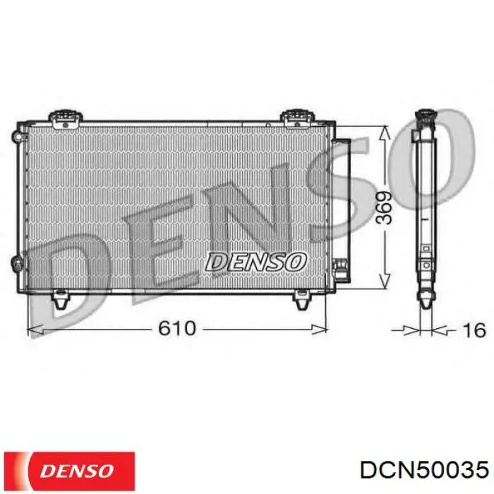 Радіатор кондиціонера DCN50035 Denso