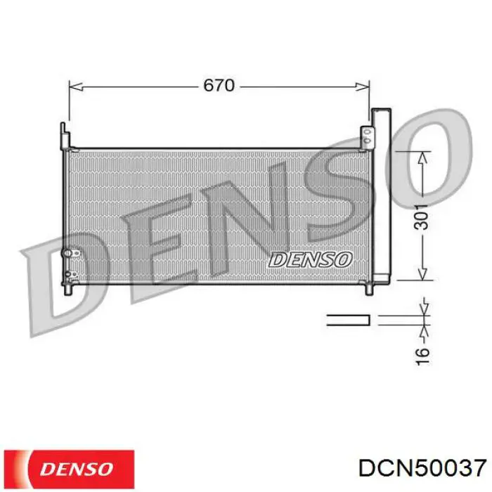 DCN50037 Denso радіатор кондиціонера