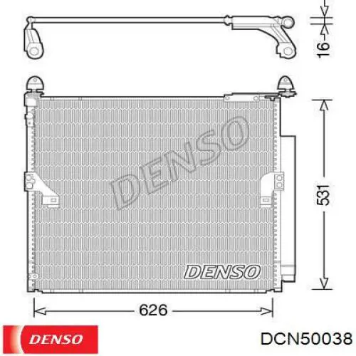 DCN50038 Denso радіатор кондиціонера