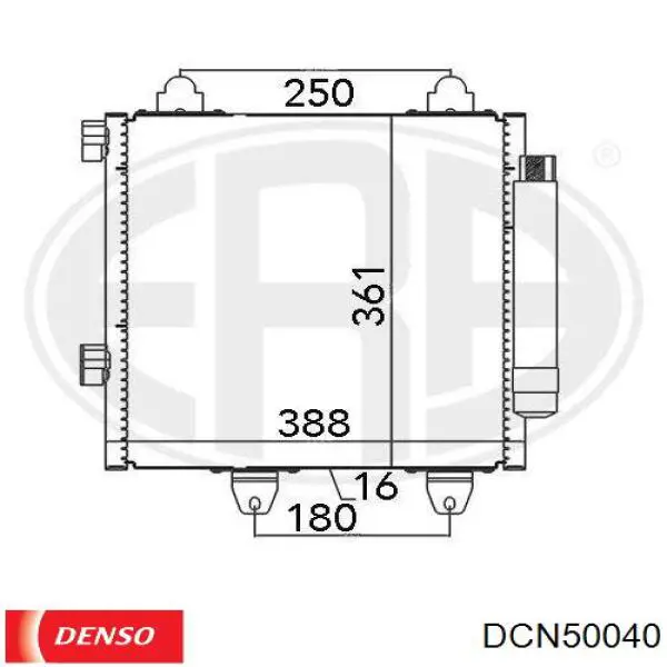 Конденсатор кондиціонера Denso DCN50040 ціна, від 81.63 USD