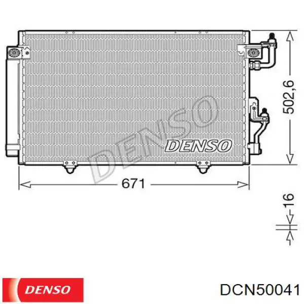Купити DCN50041 Denso Радіатор системи охолодження кондиціонера