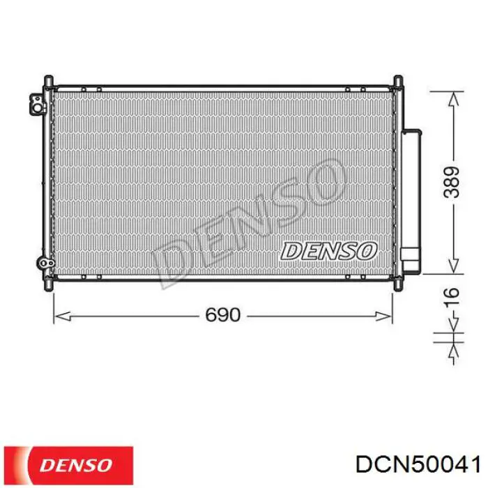 Купити DCN50041 Denso Радіатор системи охолодження кондиціонера