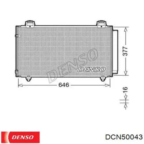 DCN50043 Denso радіатор кондиціонера