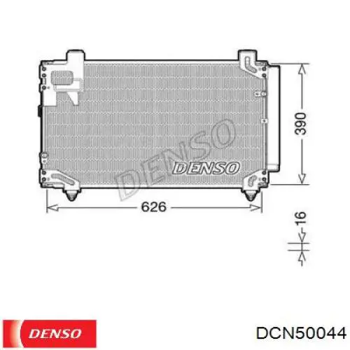 Радіатор кондиціонера DCN50044 Denso