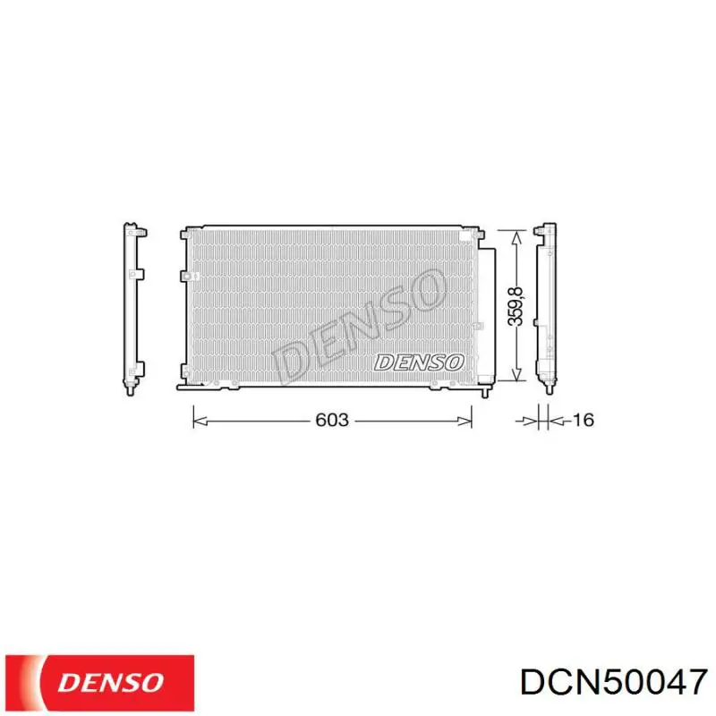 Конденсатор кондиціонера Denso DCN50047 ціна, від 76.03 USD