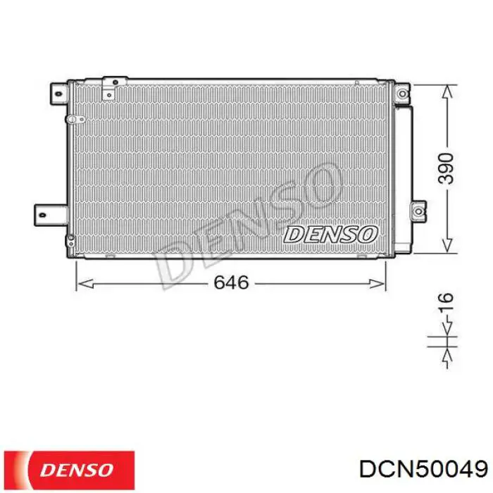 Купити DCN50049 Denso Радіатор системи охолодження кондиціонера