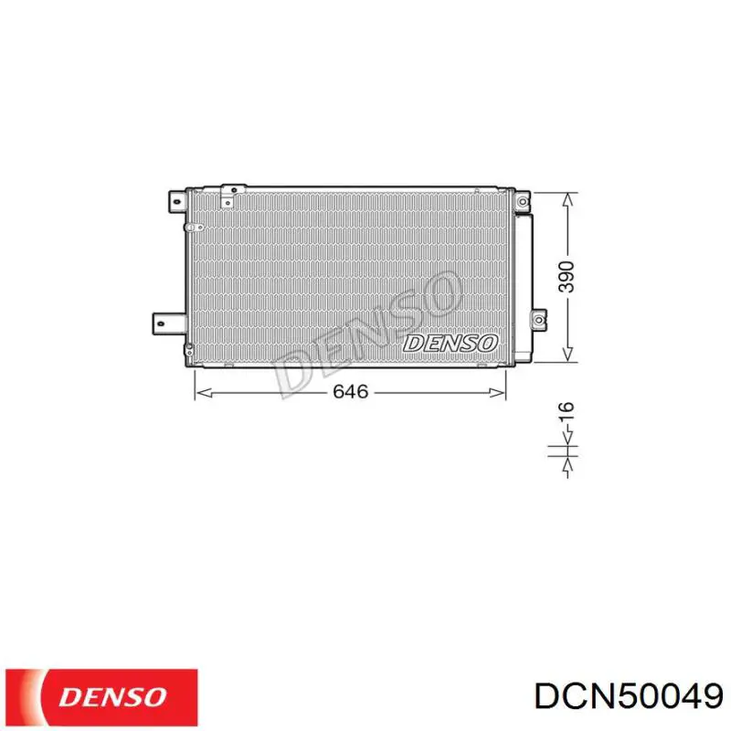 Радіатор кондиціонера DCN50049 Denso