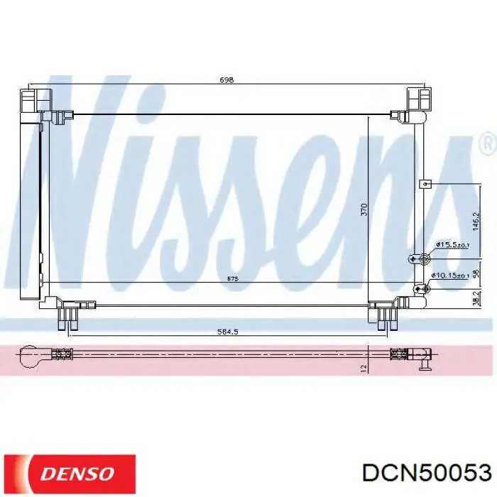 Конденсатор кондиціонера Denso DCN50053 ціна, від 97.19 USD