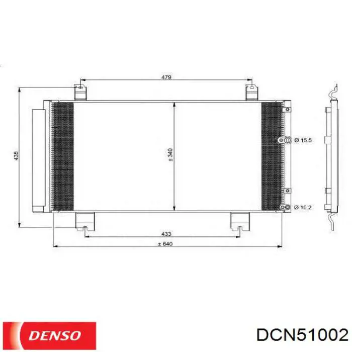 Купити DCN51002 Denso Радіатор системи охолодження кондиціонера