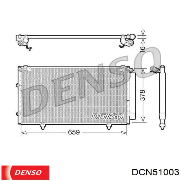 Конденсатор кондиціонера Denso DCN51003 ціна, від 73.89 USD