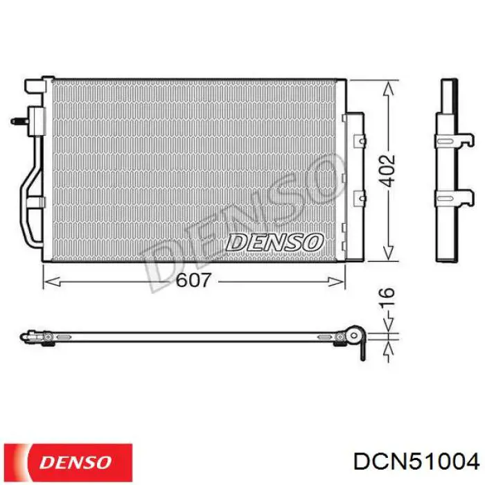 Конденсатор кондиціонера Denso DCN51004 ціна, від 107.69 USD