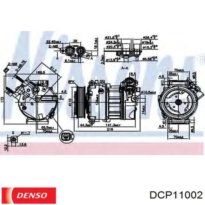 Компресор системи кондиціювання Denso DCP11002 ціна, від 452.73 USD