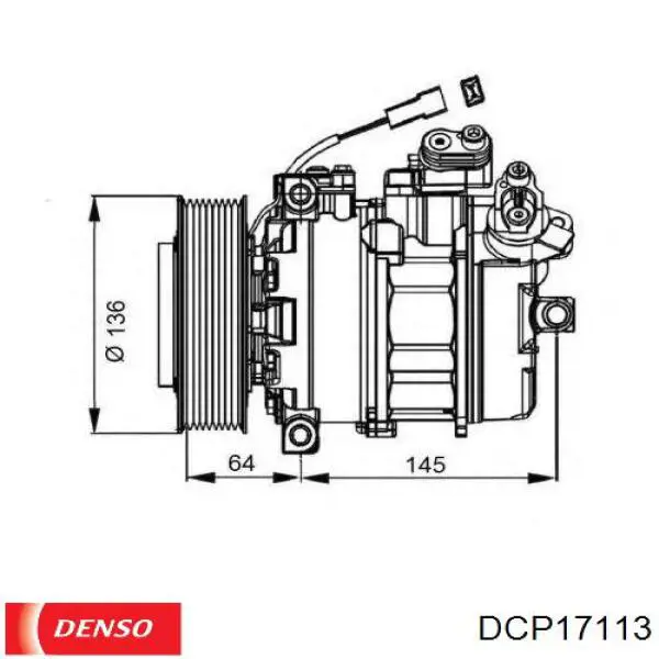 Компресор кондиціонера DCP17113 Denso