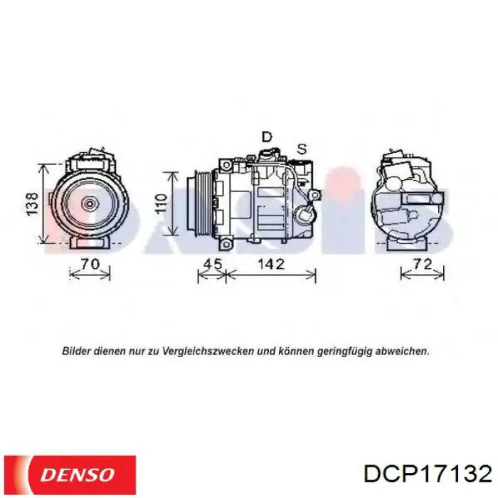 Компресор кондиціонера DCP17132 Denso