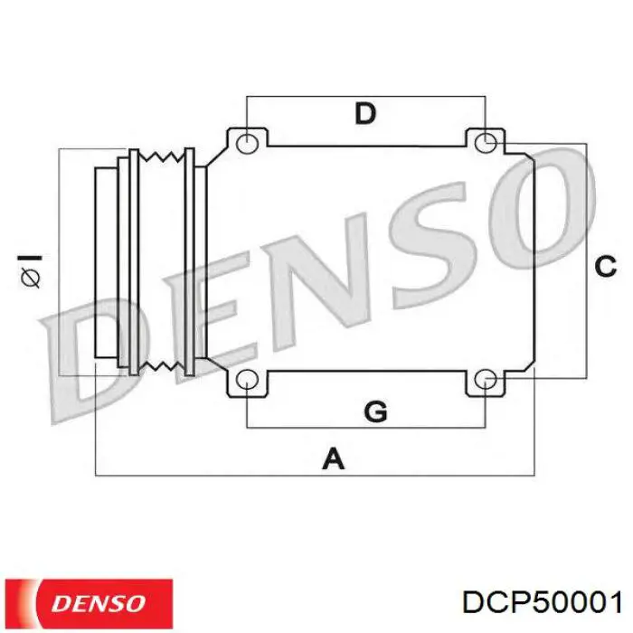 DCP50001 Denso компресор кондиціонера