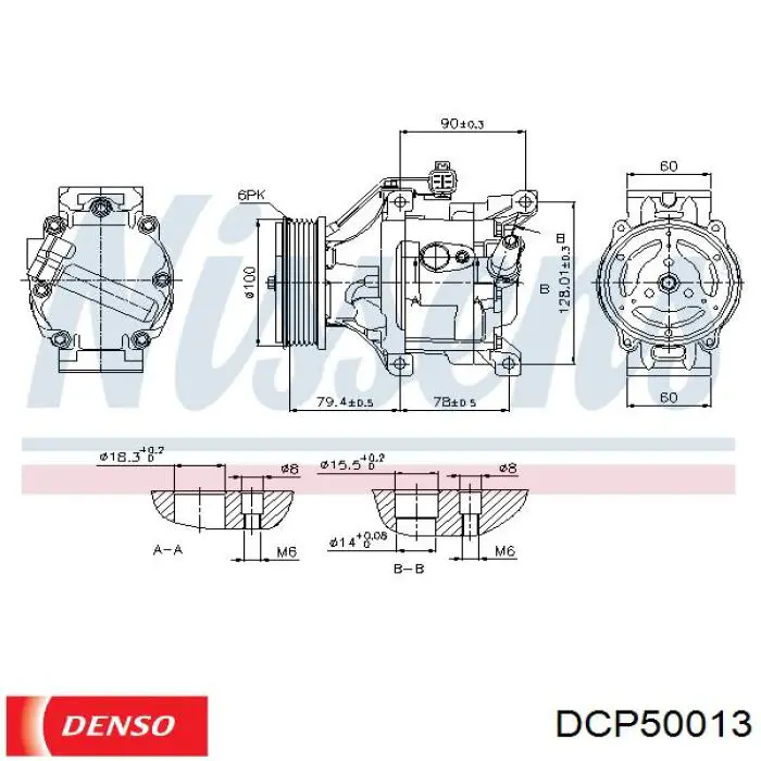 Купити DCP50013 Denso Компресор кліматичної установки