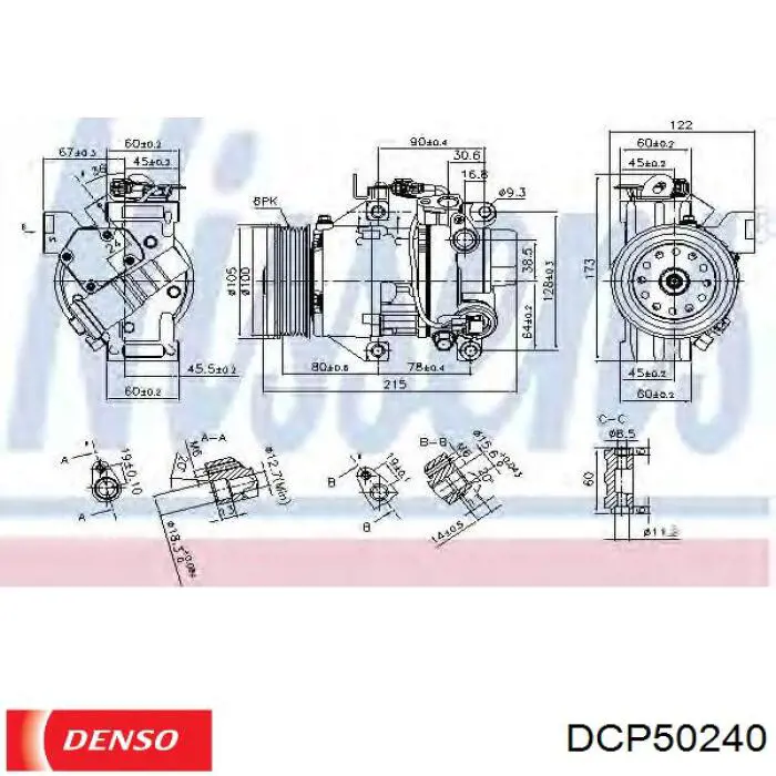 Купити DCP50240 Denso Компресор кліматичної установки