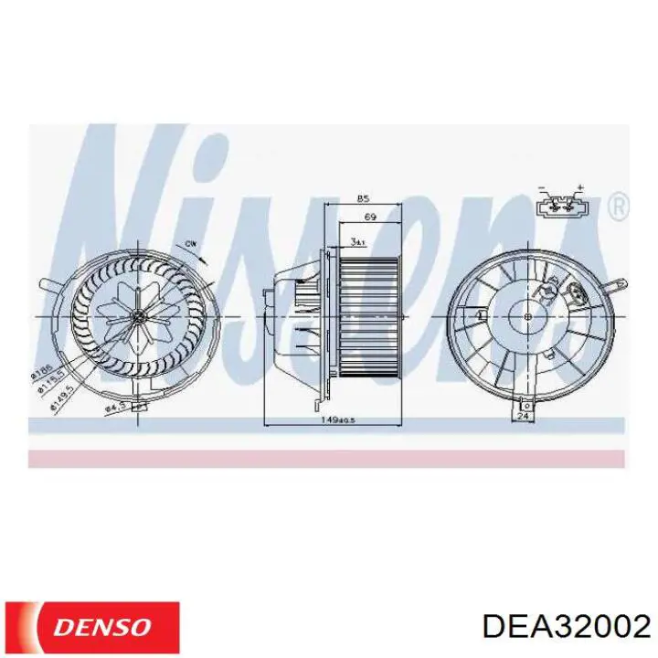 Вентилятора пічки DEA32002 Denso