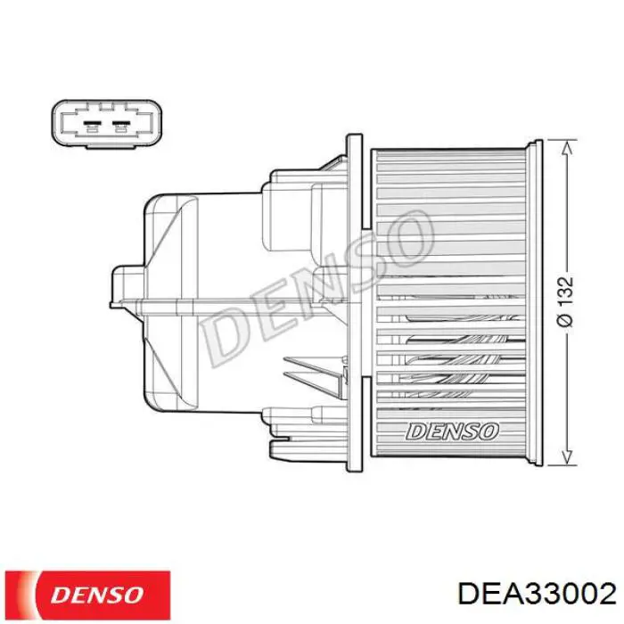 Двигун вентилятора пічки (обігрівача салону) DEA33002 Denso