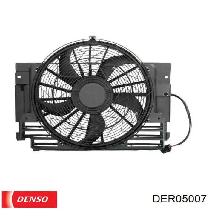 Купити DER05007 Denso Дифузор радіатора кондиціонера, в зборі з крильчаткою і двигуном