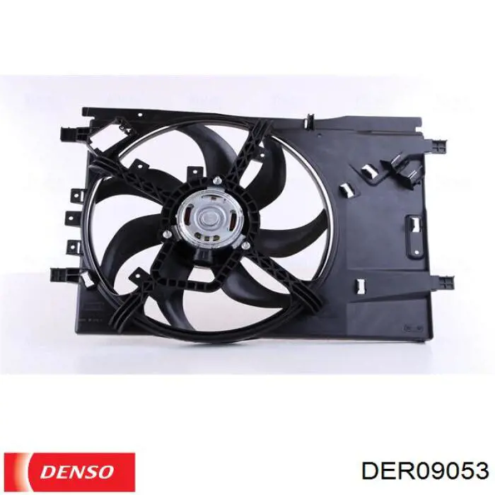 DER09053 Denso дифузор радіатора охолодження, в зборі з двигуном і крильчаткою