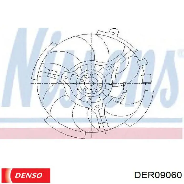 Вентилятор охолодження радіатора DER09060 Denso