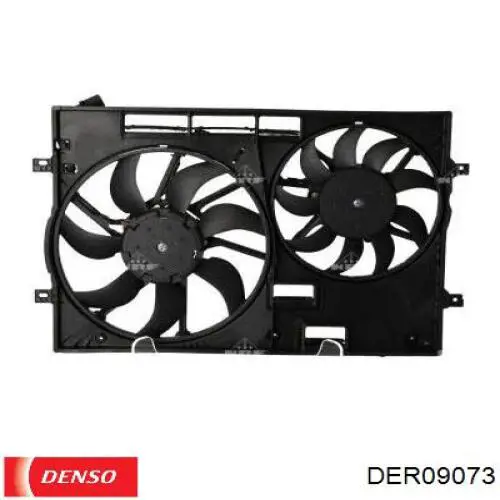 DER09073 Denso Дифузор радіатора охолодження, в зборі з мотором і крильчаткою