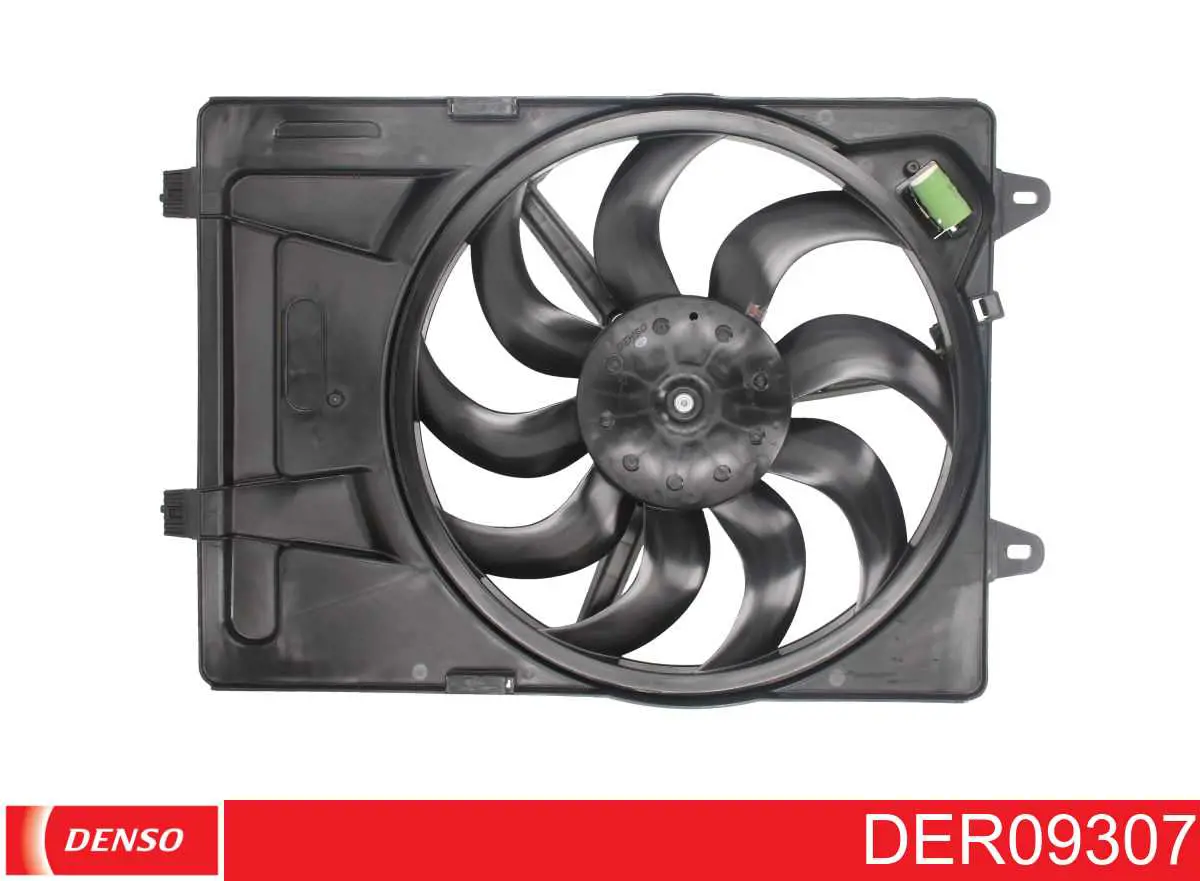 DER09307 Denso Дифузор радіатора охолодження, в зборі з мотором і крильчаткою