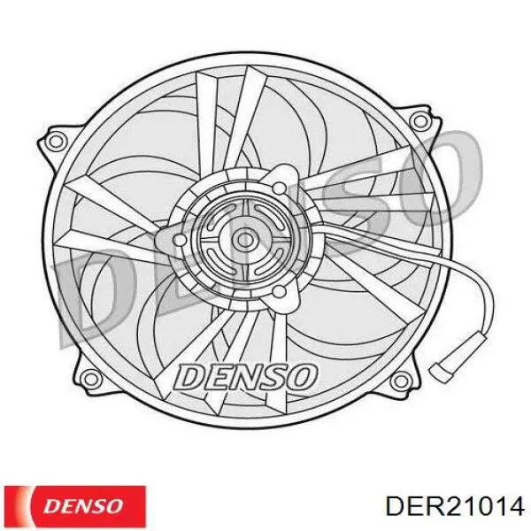 DER21014 Denso електровентилятор охолодження в зборі (двигун + крильчатка)