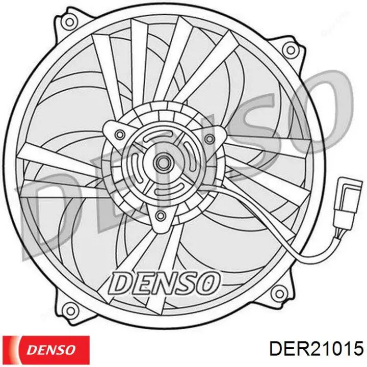DER21015 Denso електровентилятор охолодження в зборі (двигун + крильчатка)