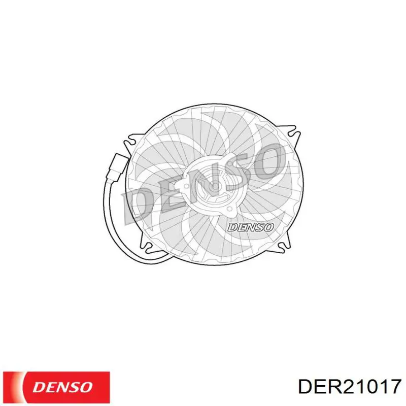 DER21017 Denso електровентилятор охолодження в зборі (двигун + крильчатка)