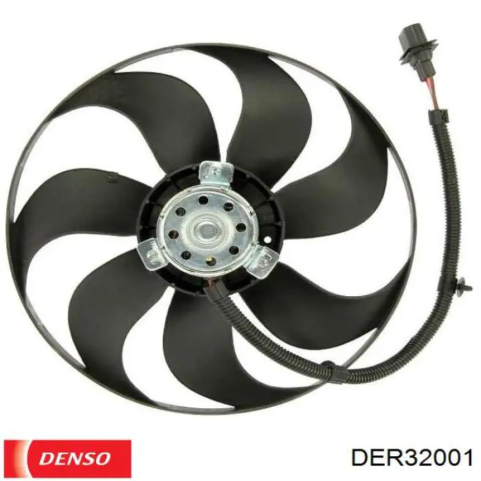 DER32001 Denso електровентилятор охолодження в зборі (двигун + крильчатка)