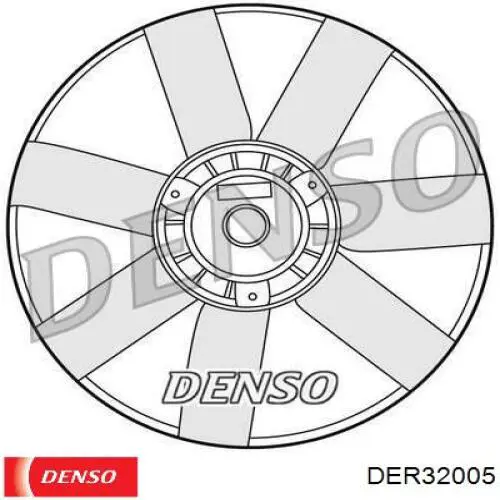 Електровентилятор охолодження в зборі (двигун + крильчатка) DER32005 Denso