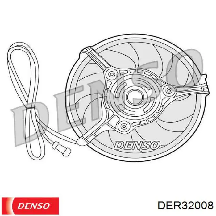 DER32008 Denso електровентилятор охолодження в зборі (двигун + крильчатка)