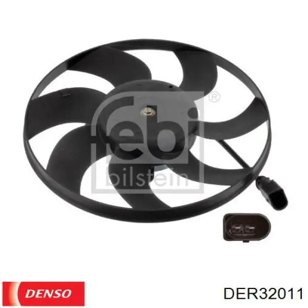 DER32011 Denso дифузор радіатора охолодження, в зборі з двигуном і крильчаткою