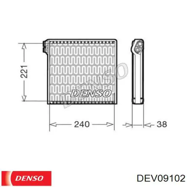Випаровувач кондиціонера Denso DEV09102 ціна, від 90.84 USD