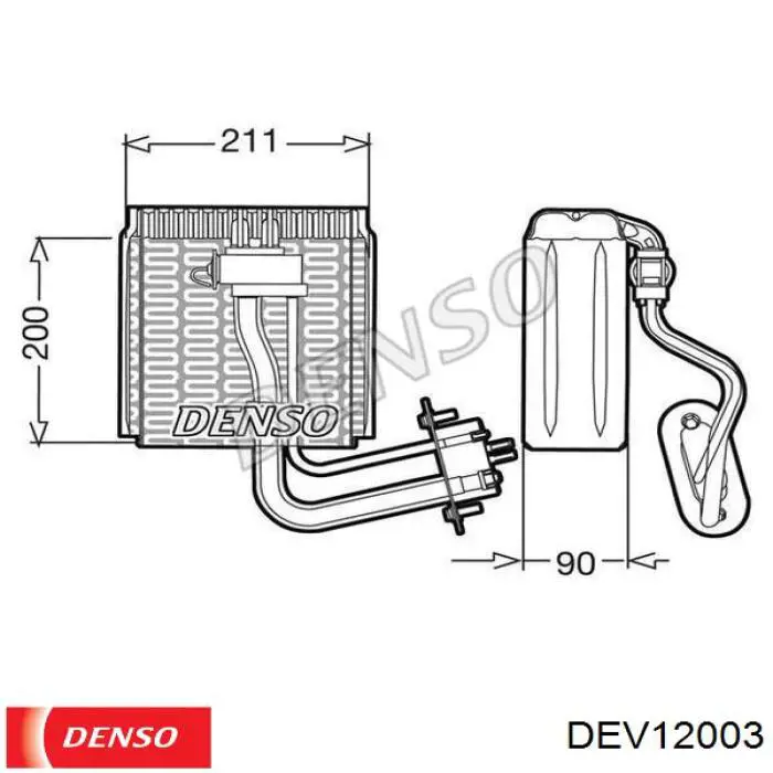 Випаровувач кондиціонера Denso DEV12003 ціна, від 304.04 USD