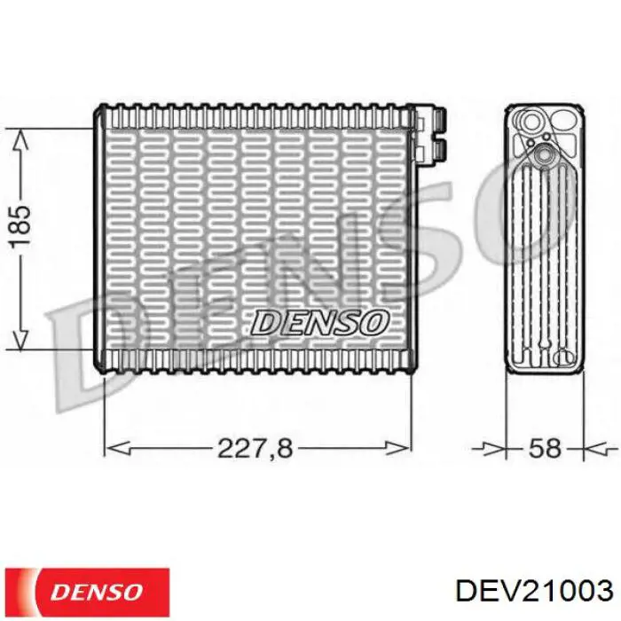 Випаровувач кондиціонера Denso DEV21003 ціна, від 86.15 USD