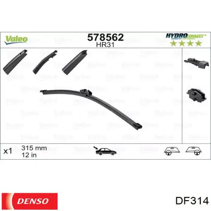 Задня щітка DF314 Denso