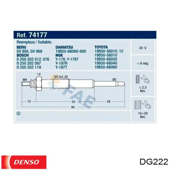  DG222 Denso