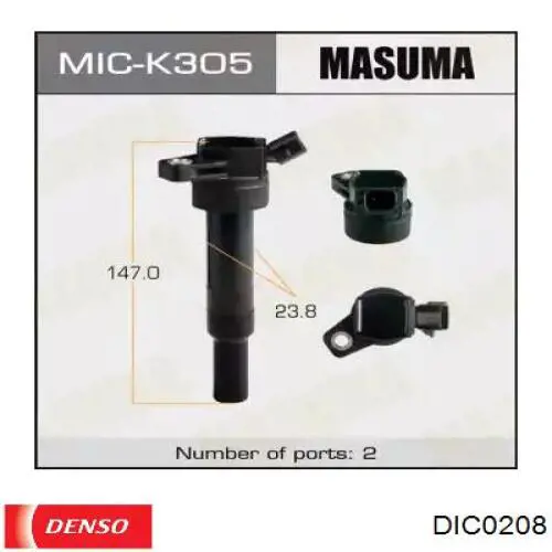 Купити DIC0208 Denso Котушка запалювання