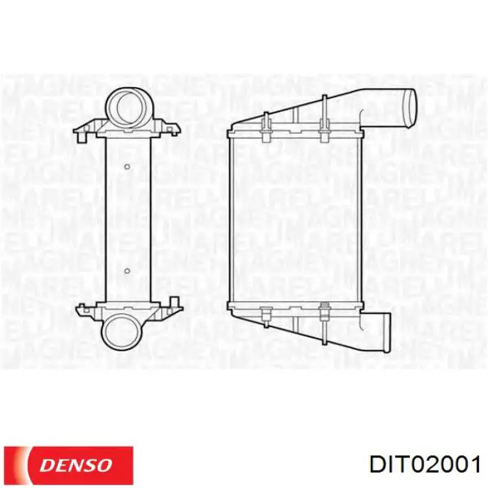 Радіатор інтеркулера Denso DIT02001