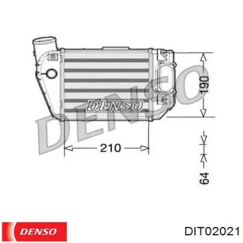 Купити DIT02021 Denso Радіатор интеркуллера