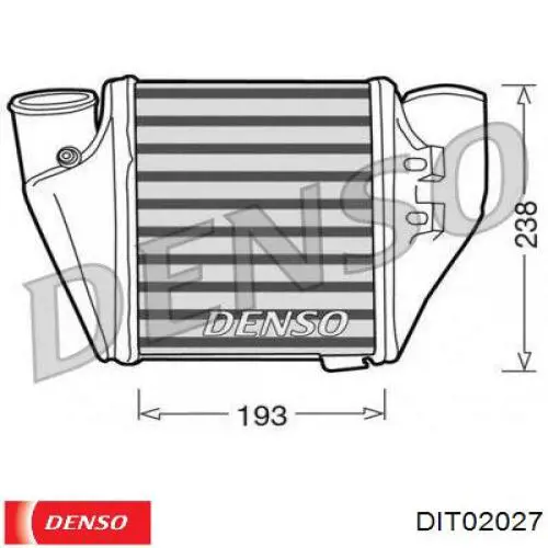 Купити DIT02027 Denso Радіатор интеркуллера